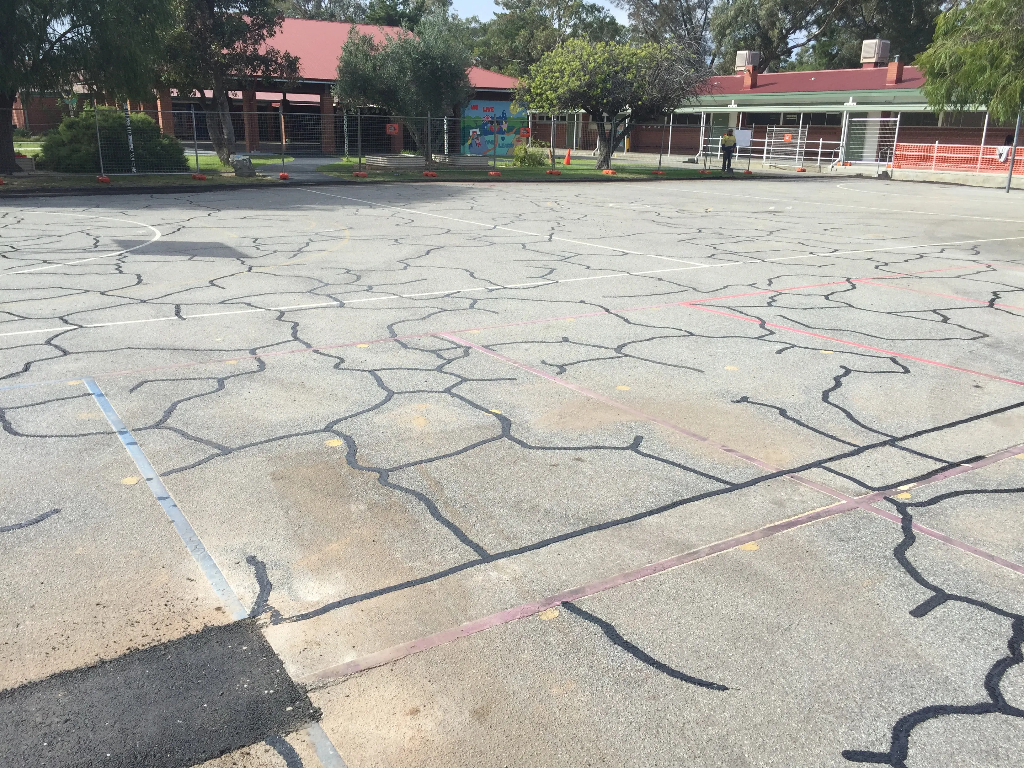 Commercial crack sealing at Mt Claremont Primary School
