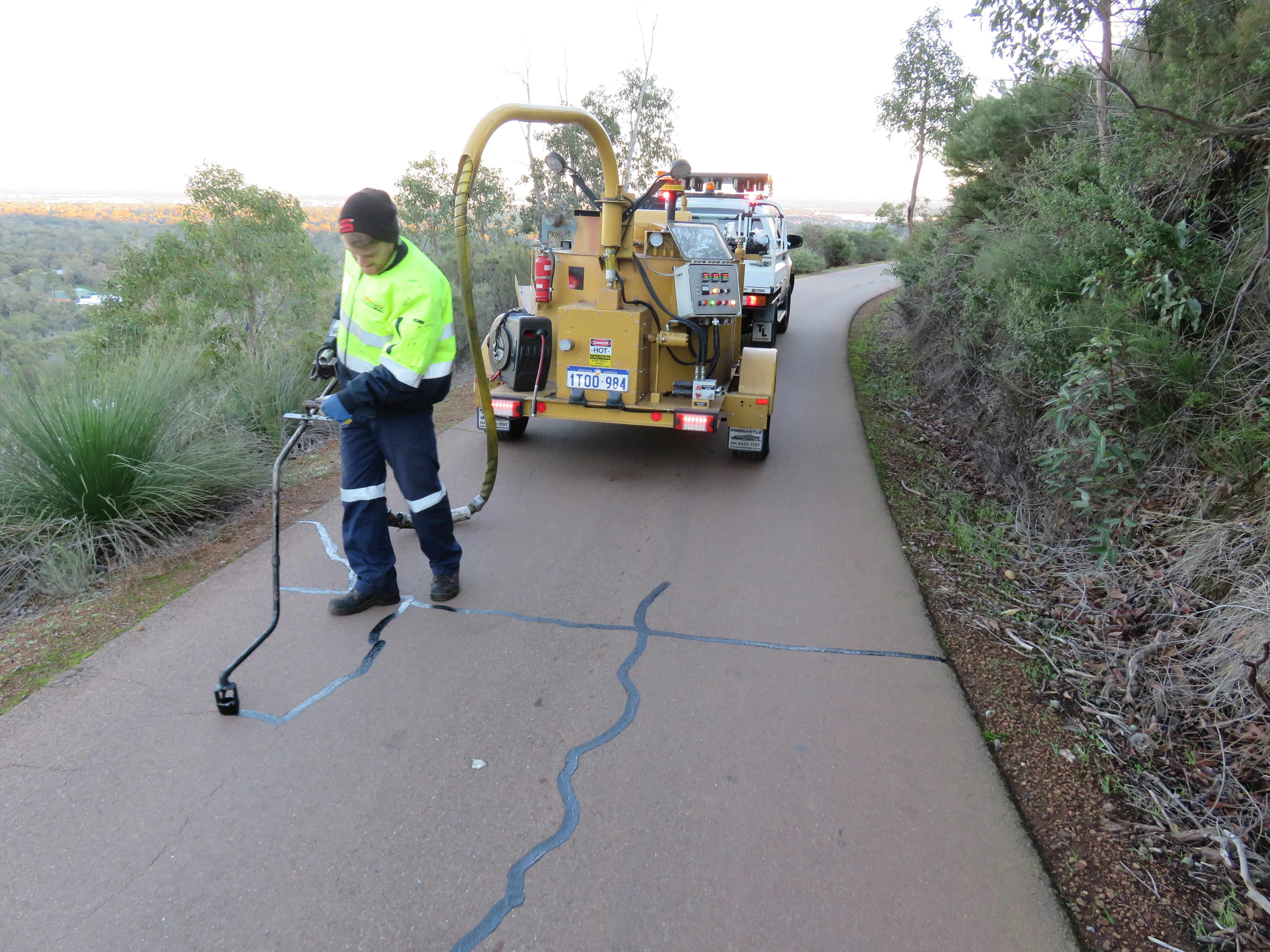 Additional Zig Zag Road crack sealing photo